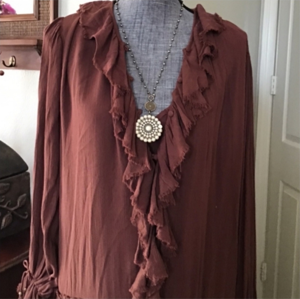 Free People Sweet Darlin' Ruffle Dress XL - Picture 15 of 16